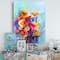Designart - Abstract Floral Watercolor Painting - Large Floral Canvas Art Print